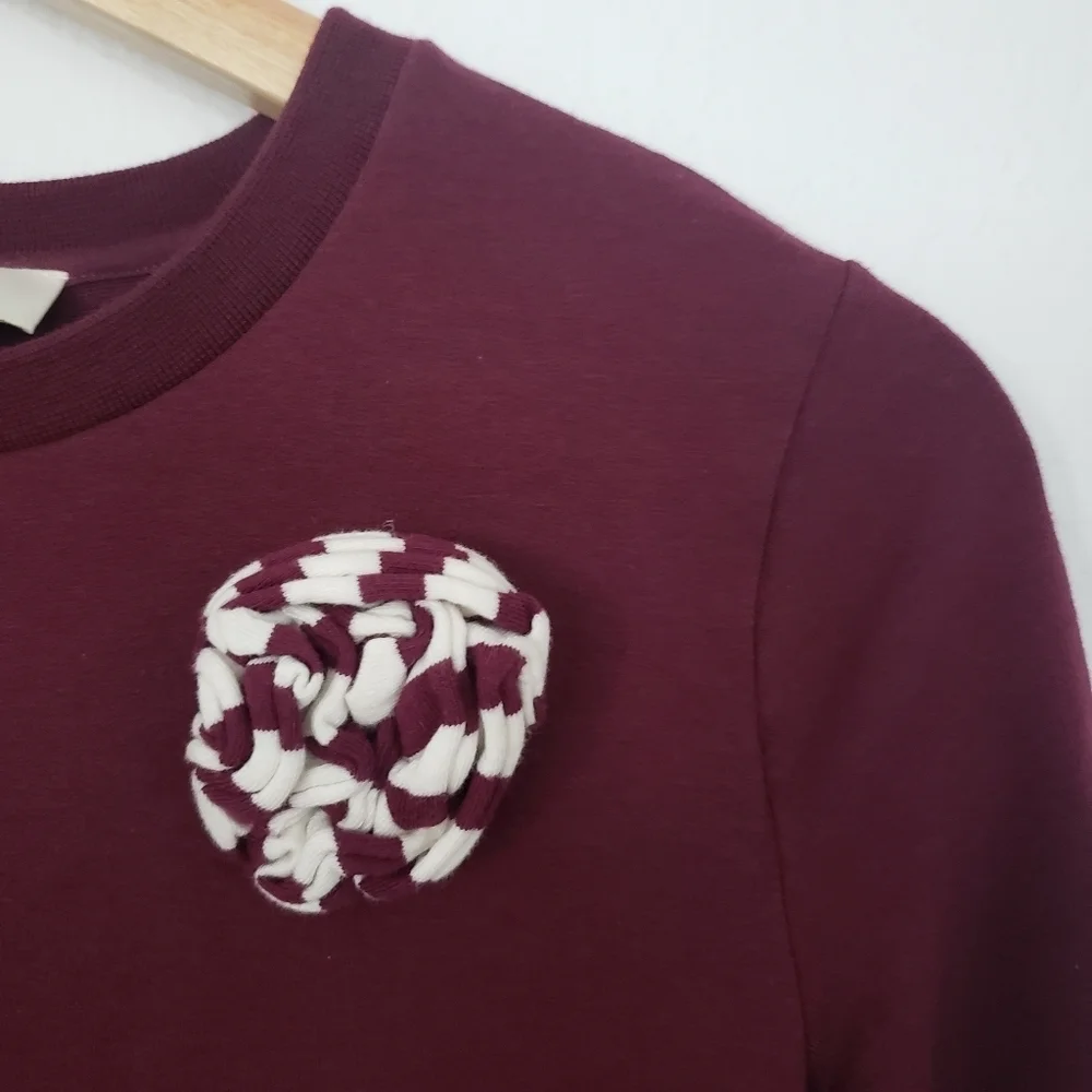 Kate Spade kid girl burgundy stripe dress size 10